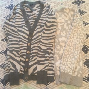 Two Express Animal Print Sweaters